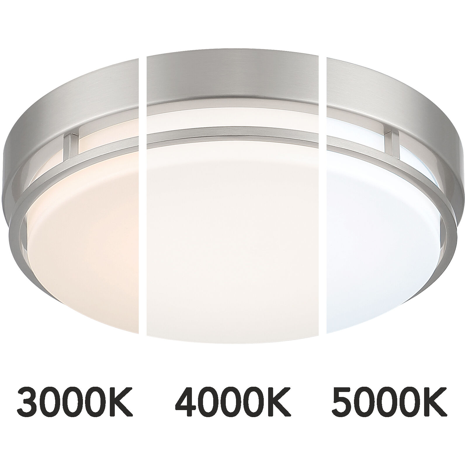 EnviroLite LED 10 inch Brushed Nickel Flush Mount Ceiling Light